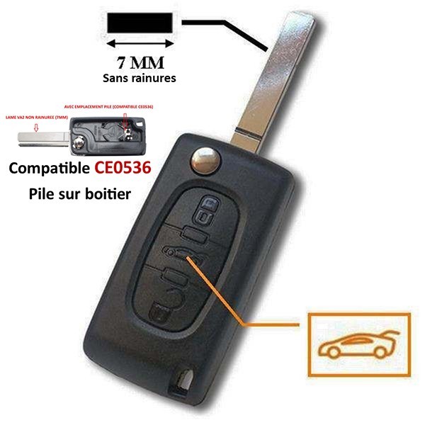 Bouton switch clé télécommande Peugeot 207 307 308 407 607 807 1007