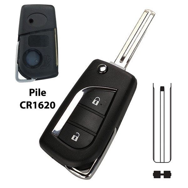 Bouton switch clé télécommande pliante Citroën C2 C3 C4 C5 C6 C8